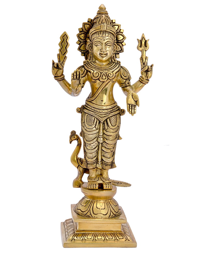 Murgan Kartique Brass Lord Murugan Kartikeya Murugana Kumaraswamy ...